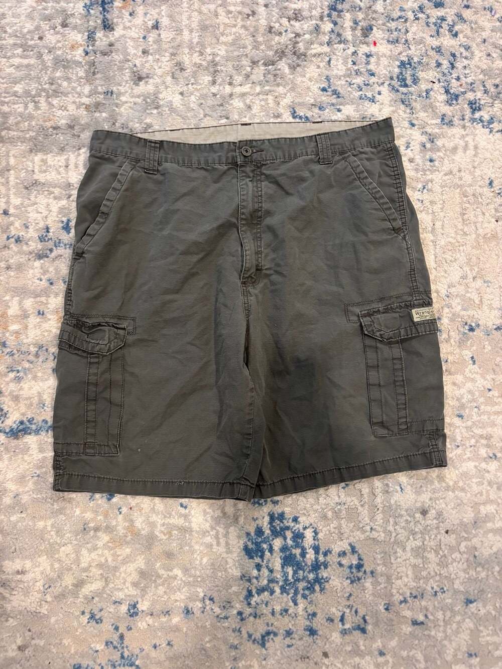 Wrangler Hero Cargo Shorts Gray Cotton Utility Pocket